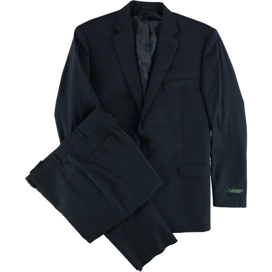  Mens 2 Piece Formal Tuxedo Classic-fit Suit, Blue, 36 Short / 30W X UnfinishedL