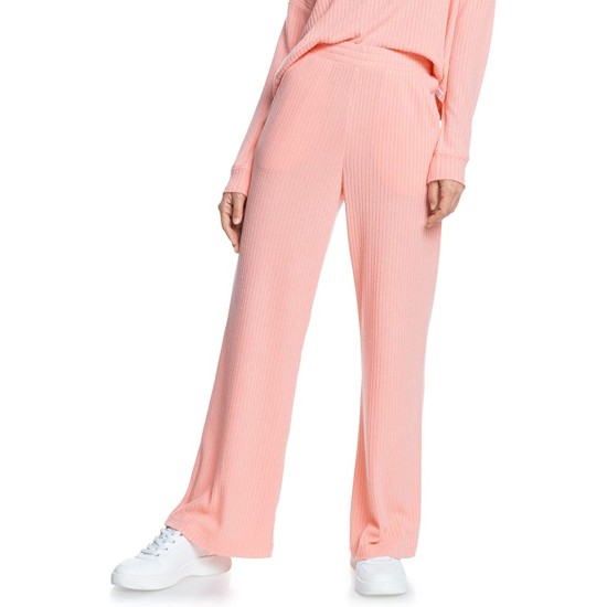  Womens Comfy Place Cozy Sweatpants, Peach Amber, Large