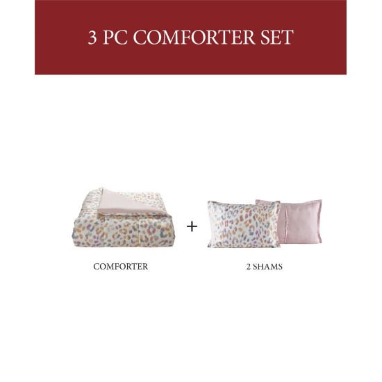  heetah 3-Pc. Full/Queen Comforter Set