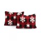  Snowflake Plaid Twin 2PC Comforter Set, Red