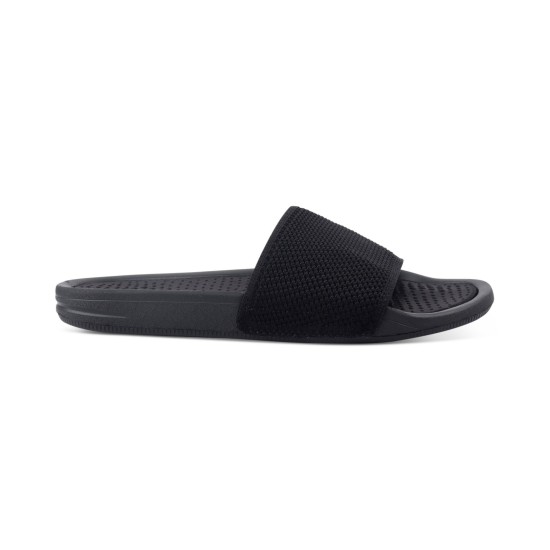  Men’s Ace Mesh Slide Sandals, Black, 9