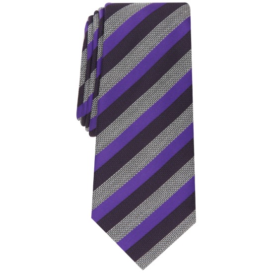  Men’s Pierrard Stripe Tie, Purple