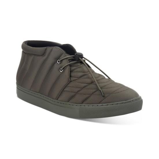  Men’s Tucker Quilted Lace-Up Chukka Boot Shoes, Green, 10