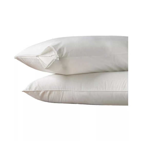  Hot Water Washable Zippered King Pillow Protector 2 Pack