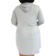  Womens Trendy Plus Size Cutout Hoodie Dress, Gray/1X