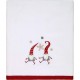  Linens Gnome Walk Holiday Collection Bath Towel, White, 27×50