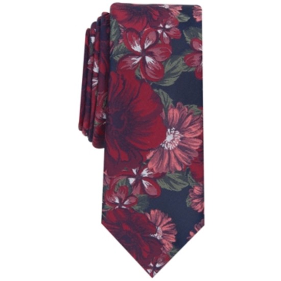  Men’s Glencoe Floral Slim Tie, Red