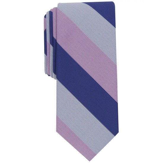  Men’s Kelley Stripe Skinny Tie, Pink