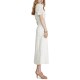  Womens Off-The-Shoulder Midi Dress, White/XL