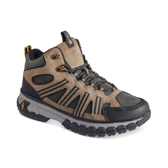Bass & Co. Outdoor Mens Peak Hiker 2 Mid-Top Hiking Boot Shoes, Dark Beige, 8
