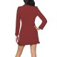  Pleated Ruffle Blazer Dress, Rio Red, X-Small