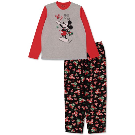  Men’s Matching Mickey Mouse Family Pajama Set, Assorted, Large