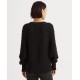 Cable-knit Dolman-sleeve Sweater In Polo Black