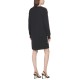  Womens Studded-Sleeve Sweater Dress, Black/S