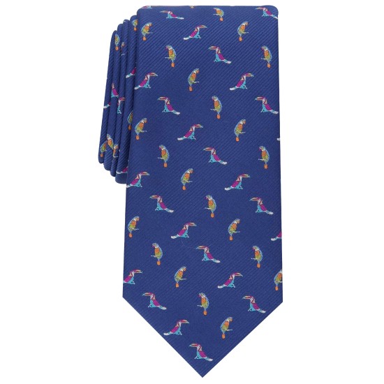  Men’s Classic Tropical Parrots Tie, Blue