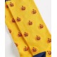  Men’s Holiday Jack O’Lantern Crew Socks, Yellow