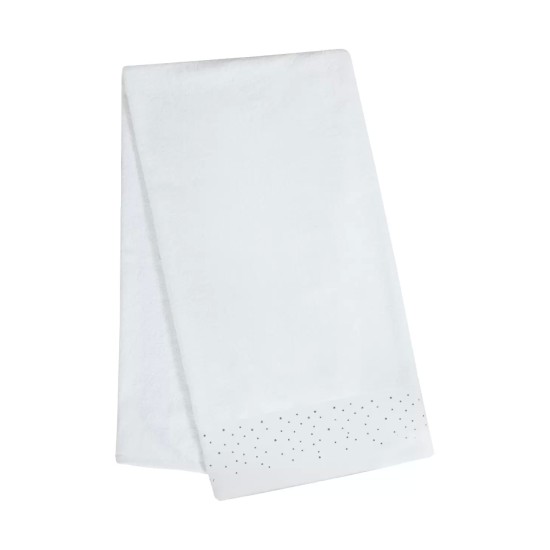  Rhinestone Bath Towel, White, 28×52
