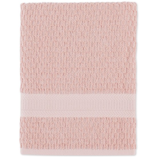  Cotton Textured Quick-Dry 27″ x 52″ Bath Towel, Pink