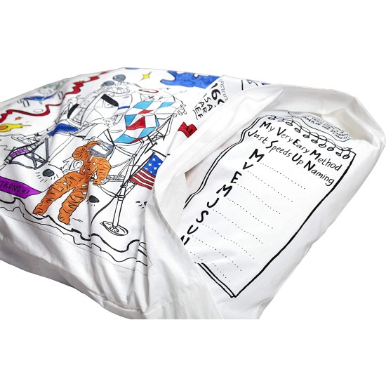  Educational Space and Planets Pure Cotton Soft Pillowcase