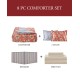  Francie 8-Pc. Reversible Full Comforter Set Bedding, Burnt Red, Full