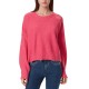 Frayed Denim Womens Gwen Distressed Sweater, Pink, L