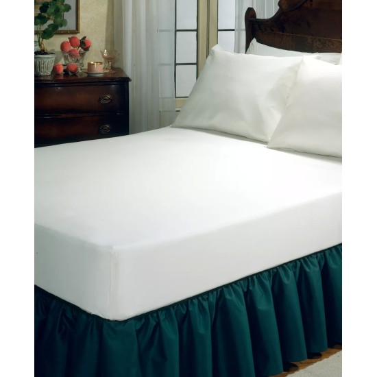  Fitted Vinyl Mattress Protector, 9” Twin , White
