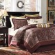  Whitman 12 Piece Jacquard Comforter Set, Queen, Red