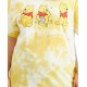  Womens Plus Trendy Tie-Dyed Cotton Graphic Print T-Shirts, Yellow, 3X