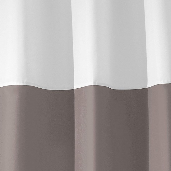  Zeno Stripe 72″ x 72″ Shower Curtain, Taupe/White
