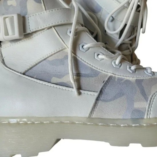 s Mens Camo Boots, White Camouflage 12