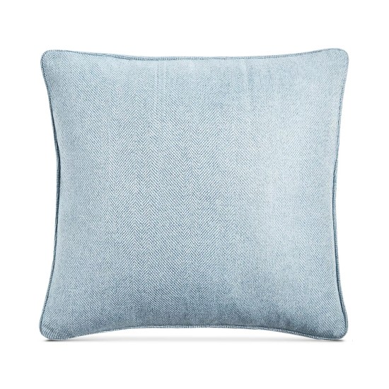  Matilda Herringbone Square Decorative Pillow, Light Blue, 20×20