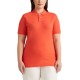  Plus Size Stretch Cotton-blend Blouses, Orange, 1X