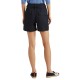  Women’s Petite High-rise Linen Shorts, Navy, 6P