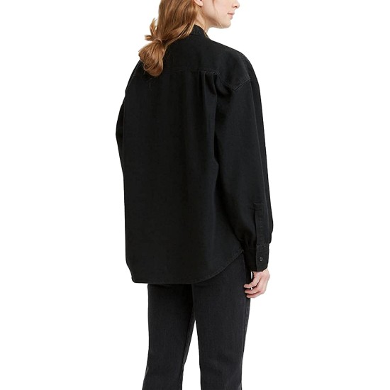 Levi’s Women’s Elliot Utility Shirt, Black, Medium
