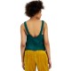  Womens V-Neck Camisole Top, Green/M