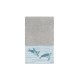 Linum Home Mia Embroidered Turkish Cotton Hand Towel, Gray