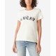  Womens  Floral Embroidered T-Shirt, White, M