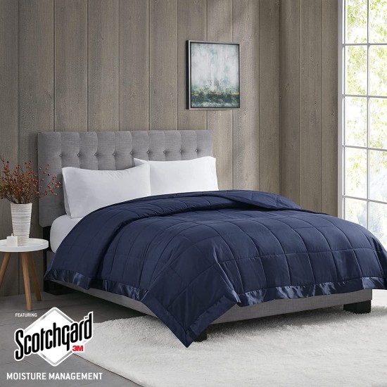  Blue Down Alternative Bed Blanket, King 