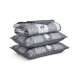  Grey Plaid Full/Queen 4-Piece Quilt Bag Set