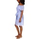 Michael  Cotton Spring Bud Off-The-Shoulder Dress, Blue, XLarge
