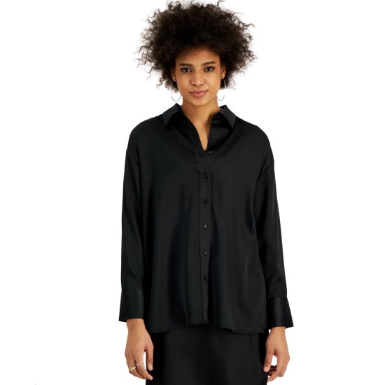  Women’s Selena Shirt, Black, Medium