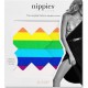  Style Rainbow Cross Waterproof Self Adhesive Nipple Cover Pasties Size B, Multicolor