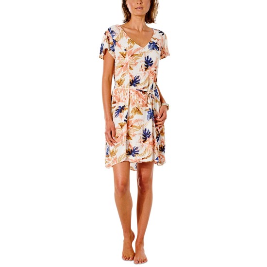  Juniors’ Sunset Drift Printed Dress, Multi, X-Small