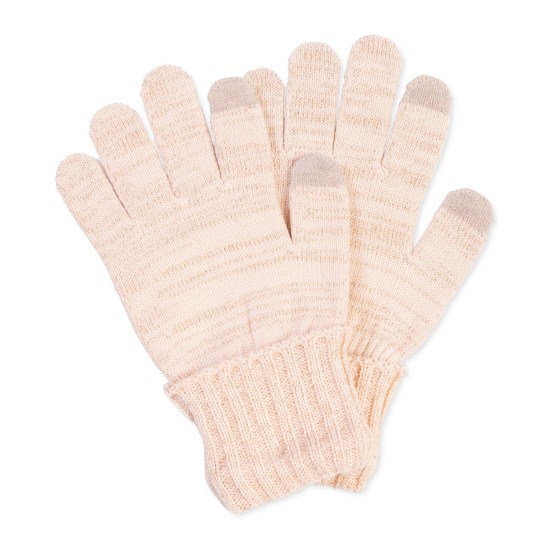 Style & Co Solid Shine Gloves, Beige, 8-1/2