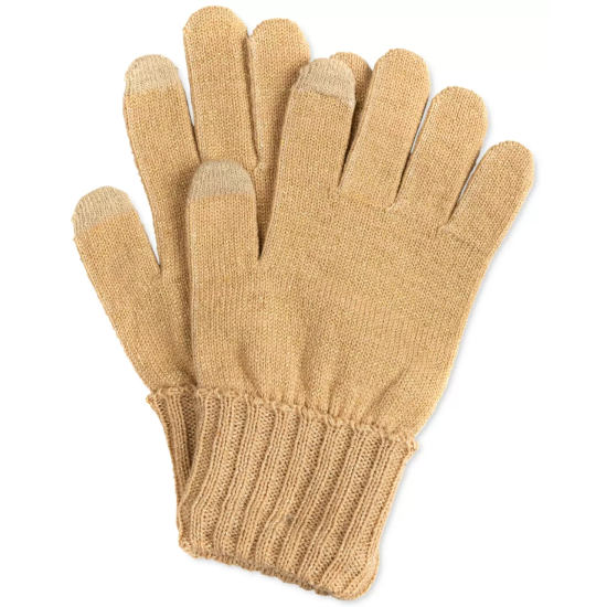 Style & Co Solid Shine Gloves, Beige,8-1/2″L x 3-1/2″W