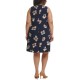  Womens Plus Size Floral-Print Shift Dress, Navy/20W