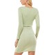  Womens Juniors’ Knit Bodycon Dress, Light Green/M