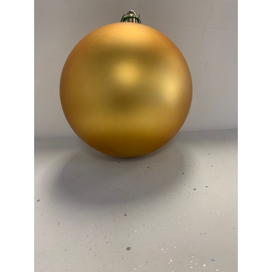  8″ Gold Matte Ball Christmas Ornament
