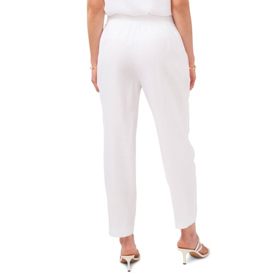  Womens Pull-On Ankle Pants, White, XL