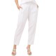  Womens Pull-On Ankle Pants, White, XL
